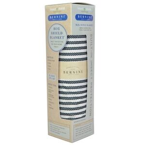 BERNINI NWT outdoor bug sheild striped blanket -black/white